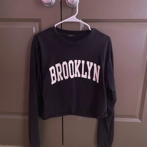 Brandy Melville Black Crewneck Top